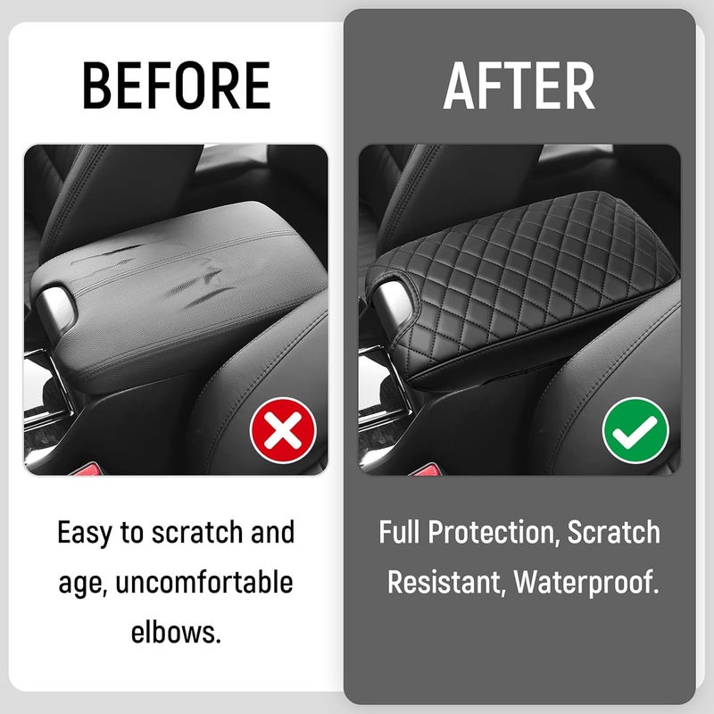 Bercicci Center Console Armrest Cover Compatible with Honda 2008-2012 Accord Accessories Leather Material Center Console Liner Protection - Image 2